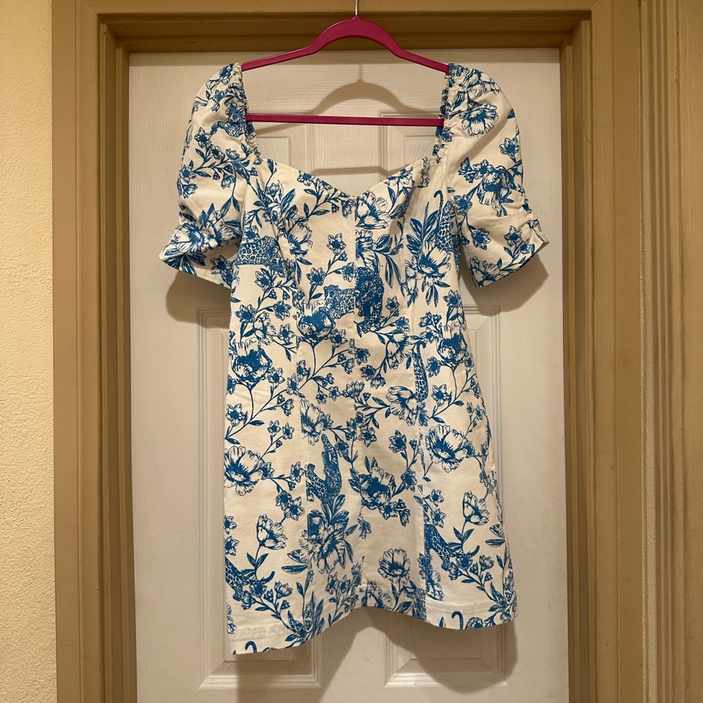 Betsey Johnson Blue Floral Mini Dress